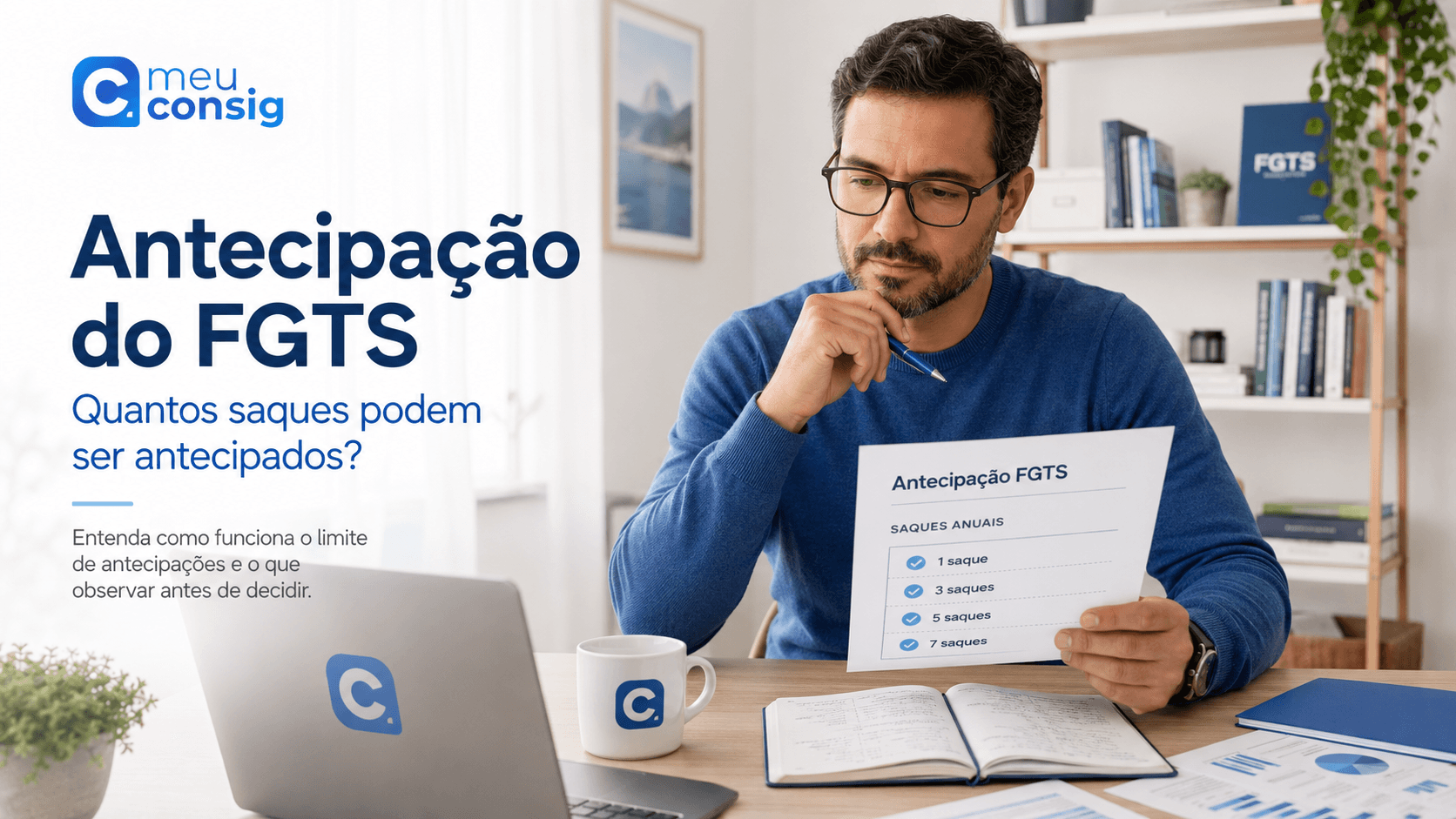Ilustração sobre antecipação do fgts: quantos saques podem ser antecipados?