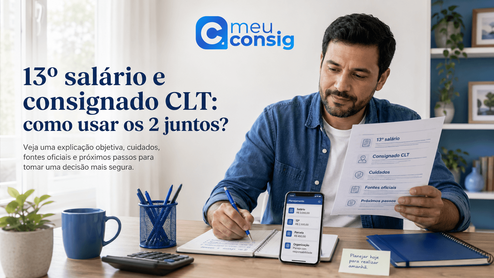 Ilustração sobre 13º salário e consignado clt: como usar os 2 juntos?