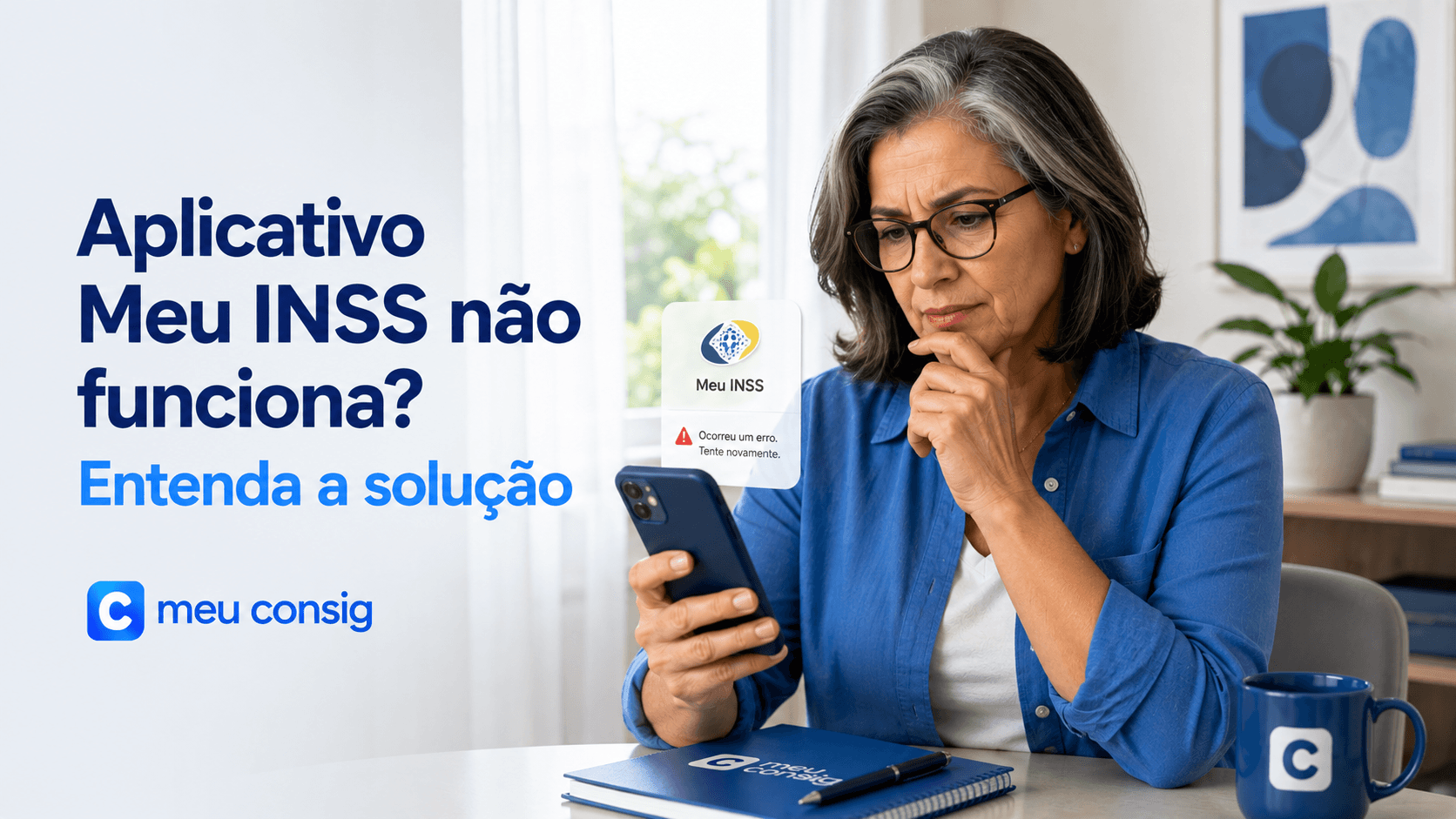 Ilustração sobre aplicativo meu inss não funciona? entenda a solução