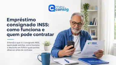 Aposentada consultando uma proposta de empréstimo consignado no aplicativo Meu INSS
