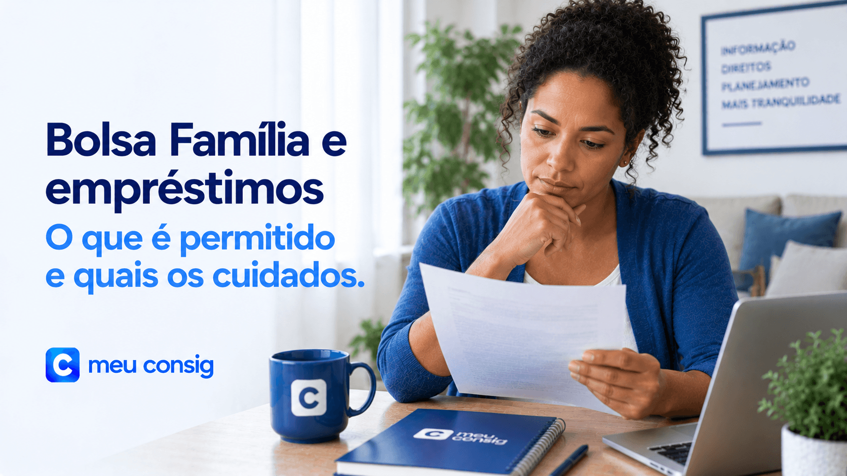 Bolsa Família e empréstimos: o que é permitido e quais os cuidados. Mulher confere documentos.