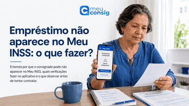 Aposentada procurando no Meu INSS uma proposta de empréstimo consignado que não apareceu