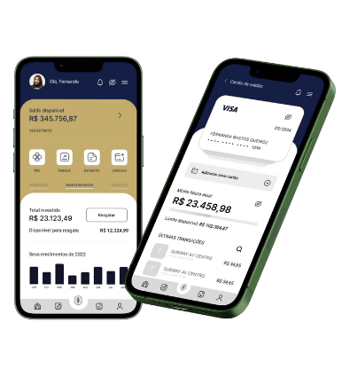 mockup aplicativo iphone banco financeiro banco safra meu consig